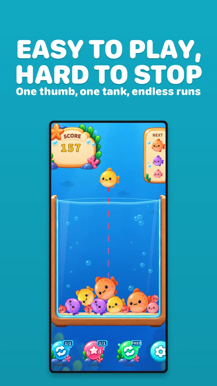 Fish Merge: Drop Puzzle Game screenshot 2